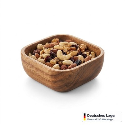 Holzschale 12,5x4,5cm rund Akazienholz Servierschale Snackschale