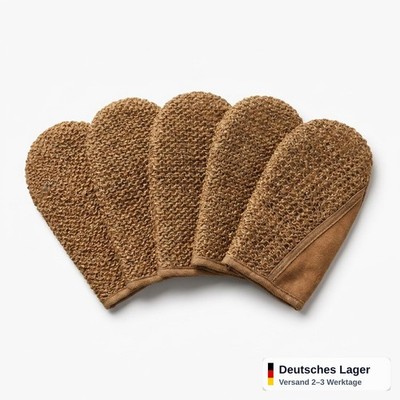 Waschhandschuhe 5er Set Peelinghandschuh Dusche Körperpeeling Massage