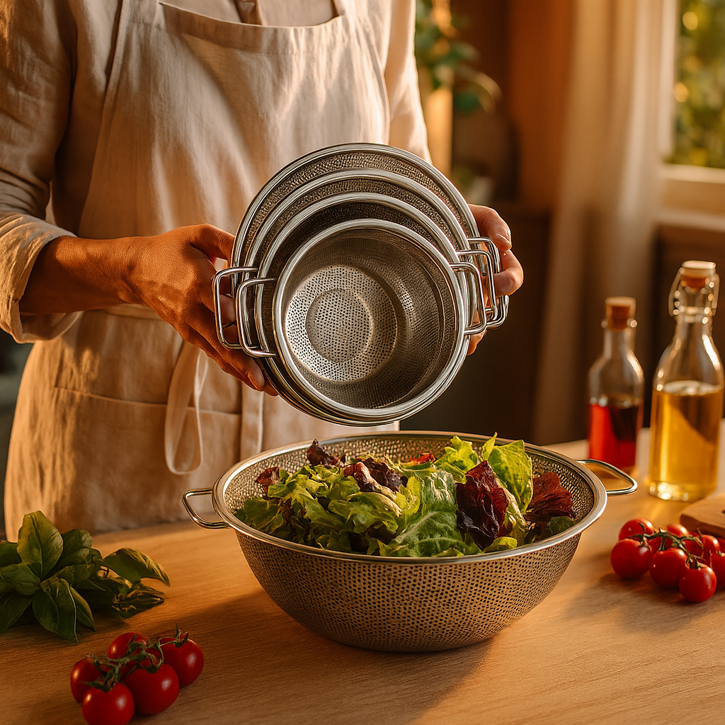 Edelstahl Schale Set 5 Stück 23-26-29-32-35 cm