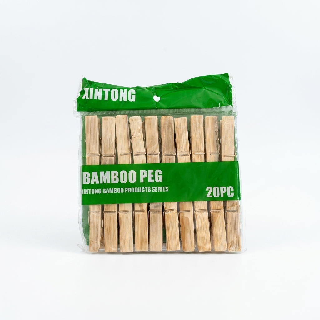 Bambus Wäscheklammern 20er Set Holz nachhaltig Garten Bastel Foto